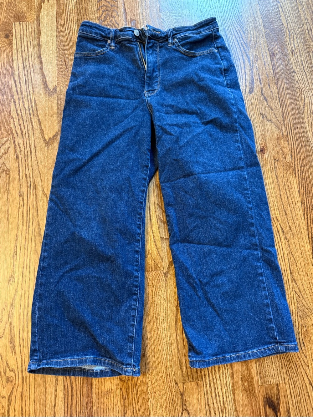 Judy Blue Ladies’ Capri Wide-Leg Jeans in Dark Blue  22” inseam